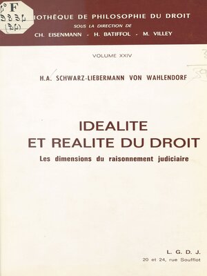 cover image of Idéalité et réalité du droit